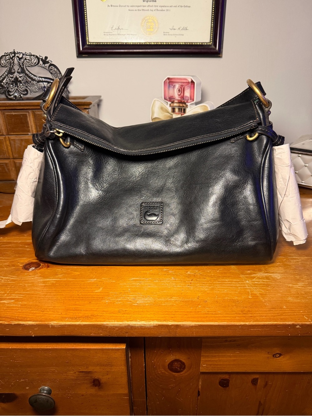 Dooney & Bourke Black Leather Shoulder Bag
